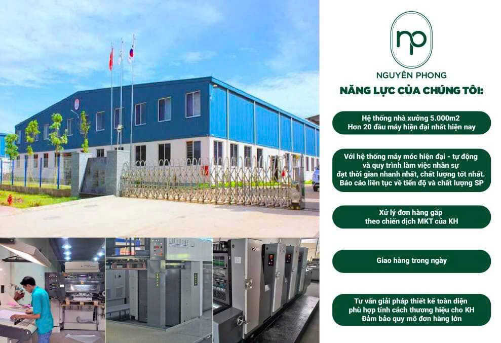 Xưởng in Nguyên Phong với nhiều năm kinh nghiệm